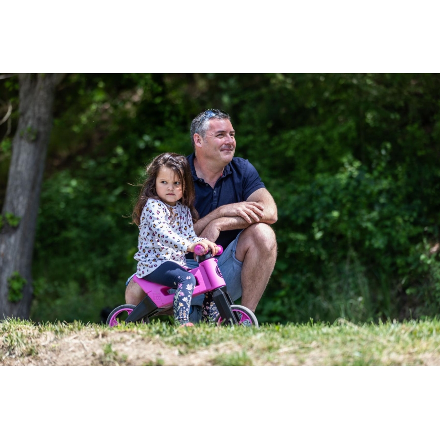 Funny Wheels - 2-ühes tasakaaluratas RIDER SUPER SPORT roosa/must