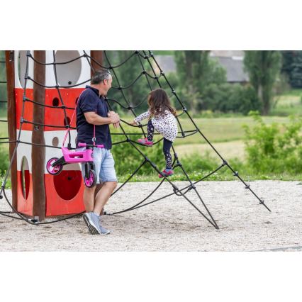 Funny Wheels - 2-ühes tasakaaluratas RIDER SUPER SPORT roosa/must