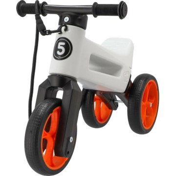 Funny Wheels - 2-ühes tasakaaluratas RIDER SUPER SPORT valge/must/oranž