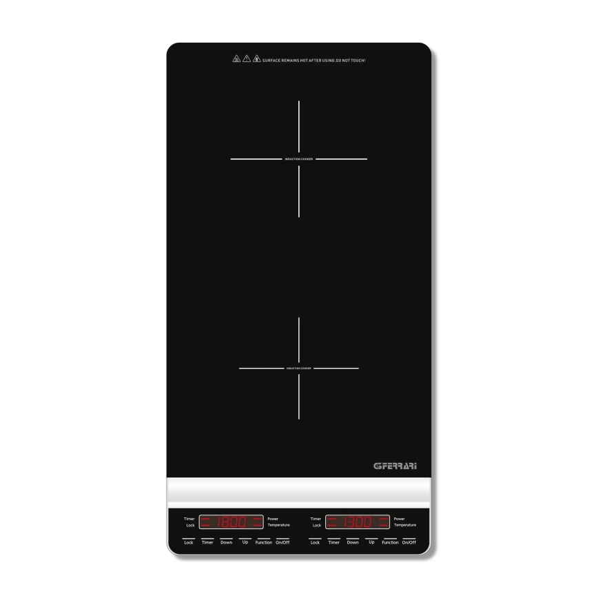 G3Ferrari G1013900 - Induktsiooniline kahe keedualaga pliit DINAMIKO 3100W/230V must