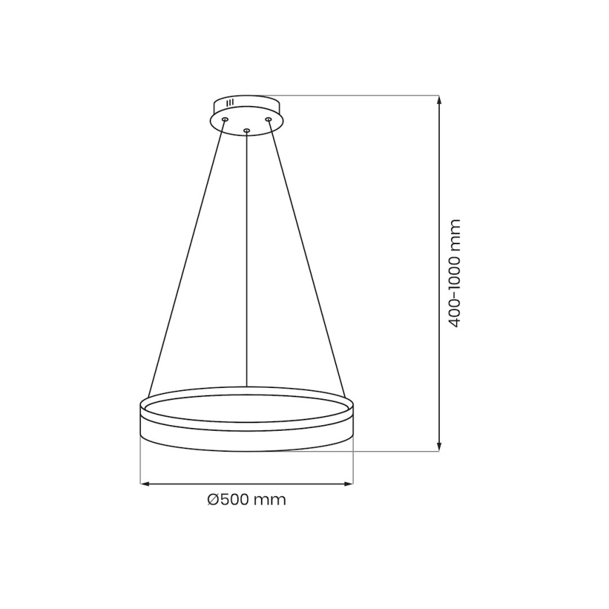 GALA LED-rippvalgusti kaabliga, 25W/230V, läbimõõt 50 cm, kuldne
