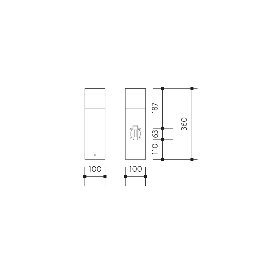 GARD välisvalgusti liikumisanduriga ja pistikupesaga 1xE14/60W/230V IP44