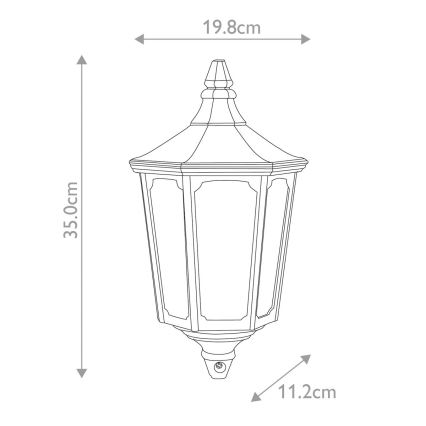 Garden Zone - Väli seinavalgusti CRICKLADE 1xE27/60W/230V IP44