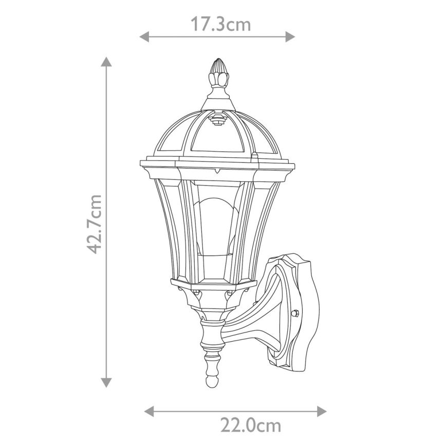 Garden Zone - Väli seinavalgusti LEDBURY 1xE27/100W/230V IP44
