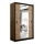 Garderoob koos peegliga MIRO 150x215 cm tamm craft/must