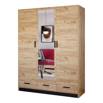 Garderoob koos peegliga SANNA 150x215 cm tamm craft
