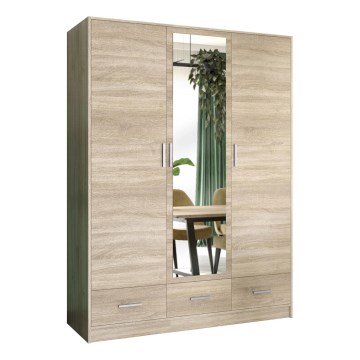 Garderoob koos peegliga SANNA 150x215 cm tamm sonoma