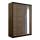Garderoob koos peegliga SANTINO 150x215 cm tamm craft/must