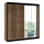 Garderoob koos peegliga SANTINO 203x215 cm tamm craft/must