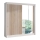 Garderoob koos peegliga SANTINO 203x215 cm valge/tamm craft