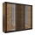 Garderoob koos peegliga SANTINO 250x215 cm tamm craft/must