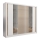 Garderoob koos peegliga SANTINO 250x215 cm valge/tamm craft