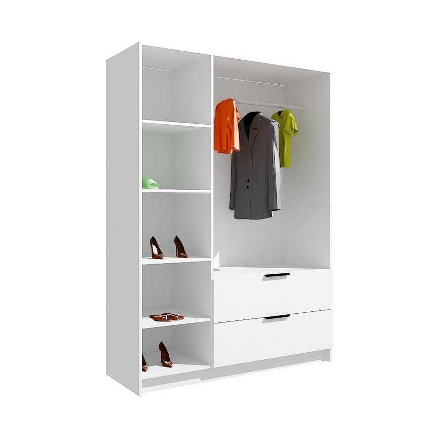 Garderoob koos peegliga VISTA 150x215 cm tamm artisan/grafiit