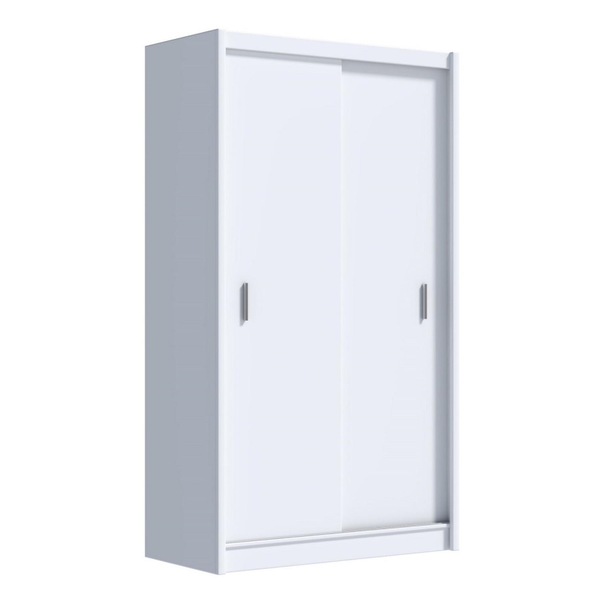 Garderoob liugustega SAPHIRA 150x215 cm valge