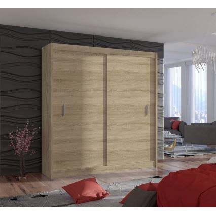 Garderoob liugustega SAPHIRA 203x215 cm tamm sonoma
