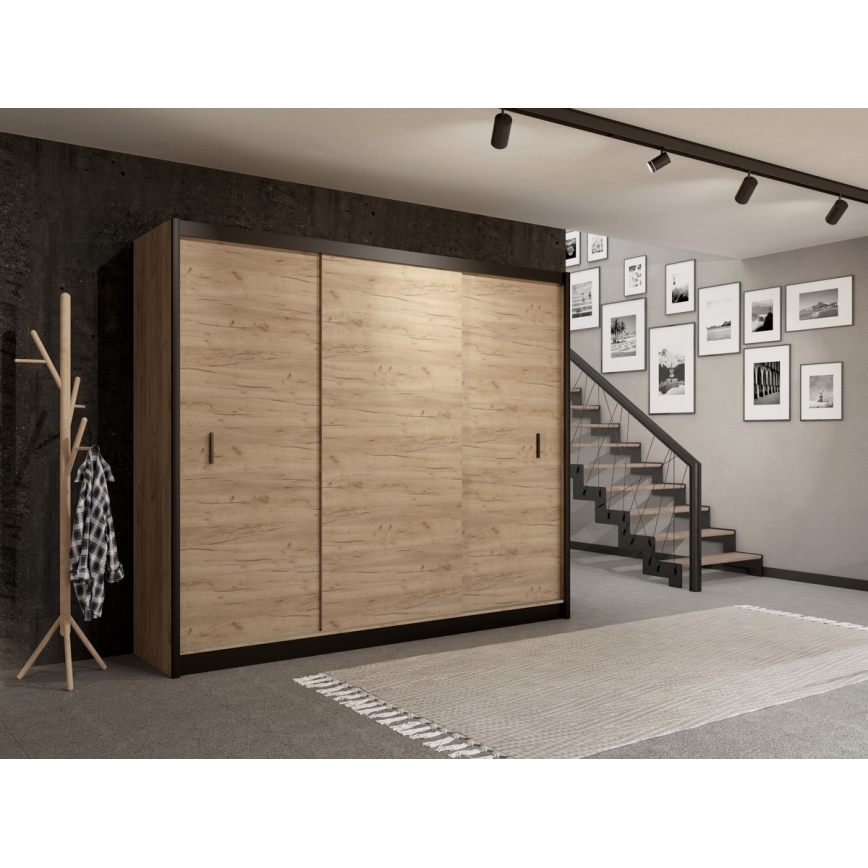 Garderoob liugustega SAPHIRA 250x215 cm tamm craft