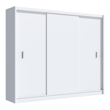 Garderoob liugustega SAPHIRA 250x215 cm valge