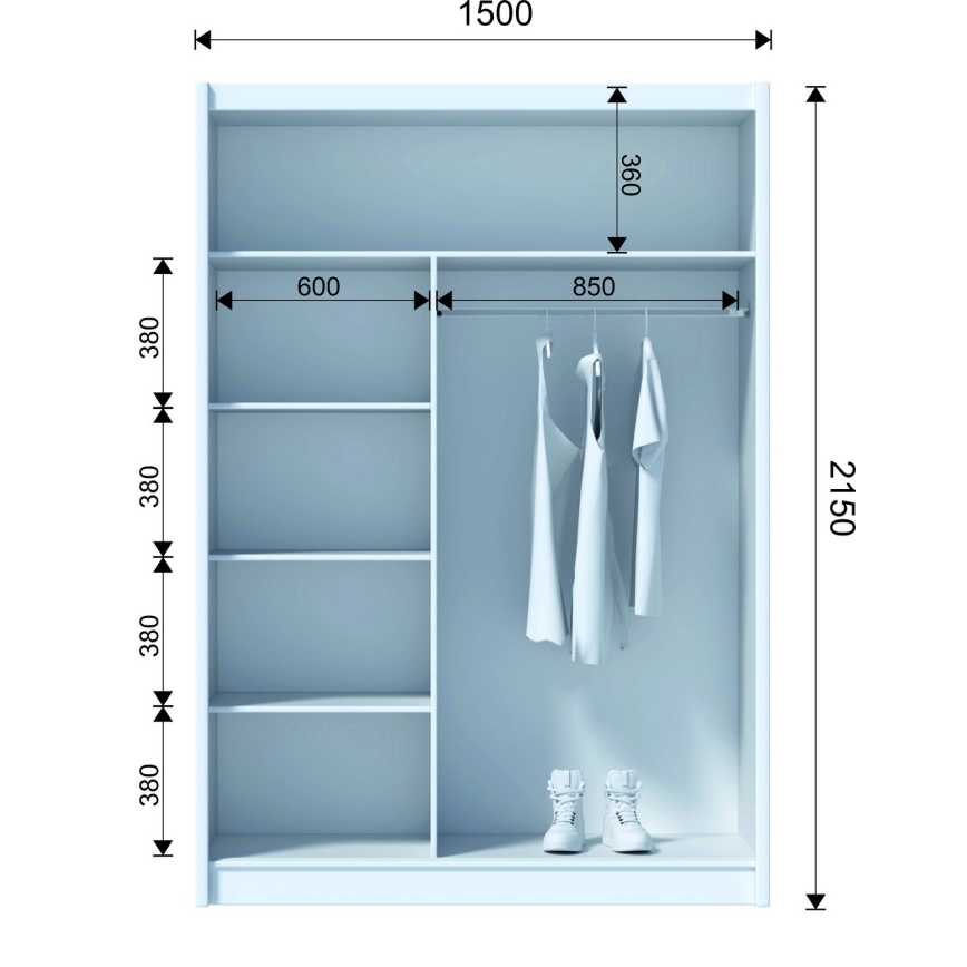 Garderoob SABRINA 150x215 cm tamm woltan