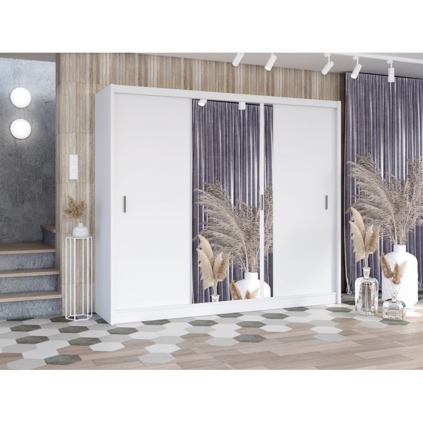 Garderoob SABRINA 250x215 cm valge