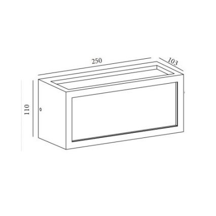 Gardino LX5705-LED - LED Väli seinavalgusti BETULLA LED/18W/230V IP54