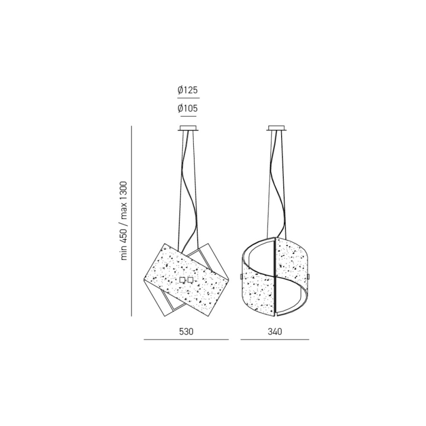 Gea Luce CAMILLA S G arg - Lühter CAMILLA 2xE27/70W/230V hõbedane