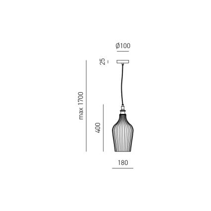 Gea Luce CLEOFE S/12 A - Lühter CLEOFE 1xE27/60W/230V d. 18 cm