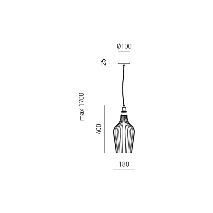 Gea Luce CLEOFE S/12 A - Lühter CLEOFE 1xE27/60W/230V d. 18 cm
