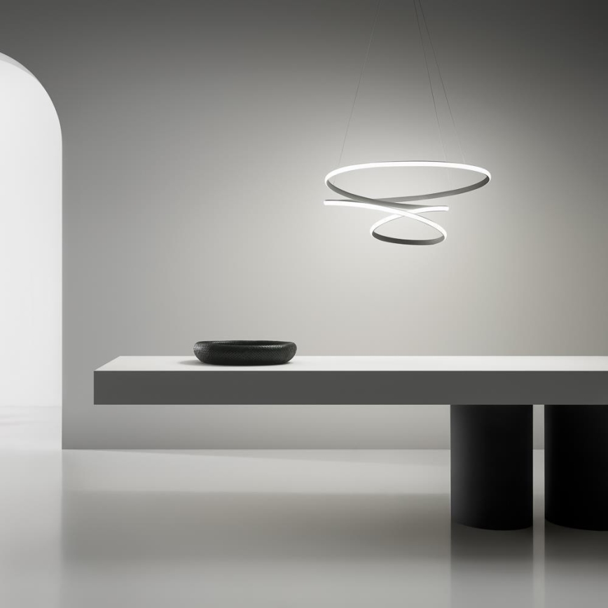Gea Luce DIVA S P TITANIO - LED Hämardatav lühter DIVA LED/43W/230V antratsiit