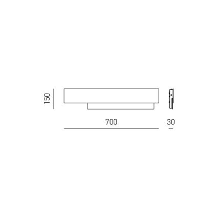 Gea Luce DOHA A G N - LED Seinavalgusti DOHA LED/25W/230V 70 cm must
