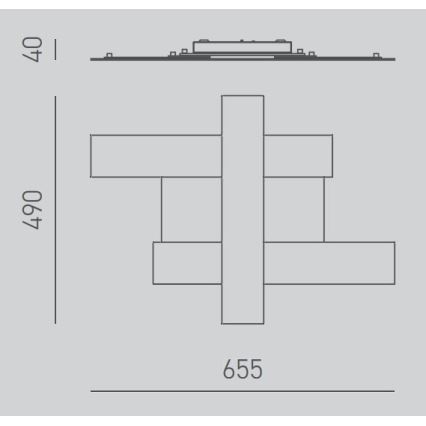 Gea Luce DOHA P P A - LED Laevalgusti DOHA LED/30W/230V 65,5 cm matt kroom