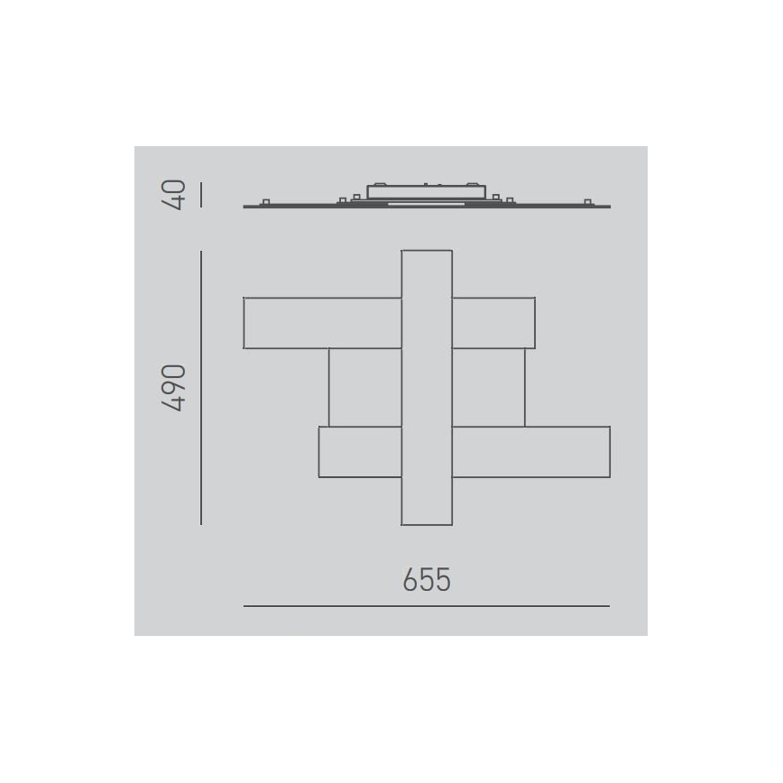 Gea Luce DOHA P P A - LED Laevalgusti DOHA LED/30W/230V 65,5 cm matt kroom