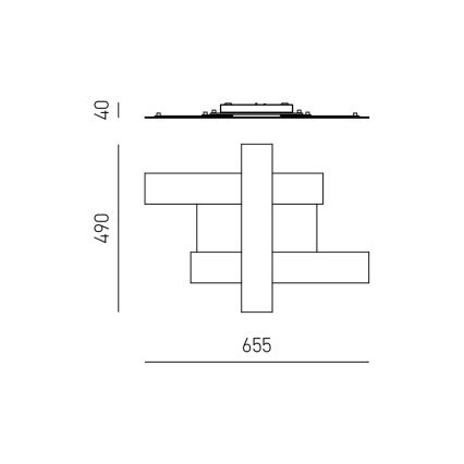 Gea Luce DOHA P P B - LED Laevalgusti DOHA LED/30W/230V 65,5 cm valge