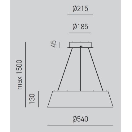 Gea Luce JULIETTE S B - LED Hämardatav lühter JULIETTE LED/50W/230V valge