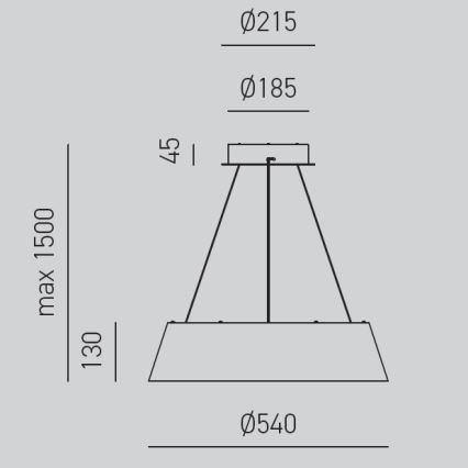 Gea Luce JULIETTE S N - LED Hämardatav lühter JULIETTE LED/50W/230V must/kuldne