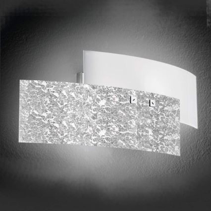 Gea Luce LARA A P arg - Seinavalgusti LARA 2xE14/42W/230V hõbedane