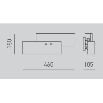 Gea Luce LARA A P arg - Seinavalgusti LARA 2xE14/42W/230V hõbedane