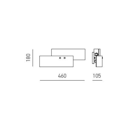 Gea Luce LARA A P arg - Seinavalgusti LARA 2xE14/42W/230V hõbedane