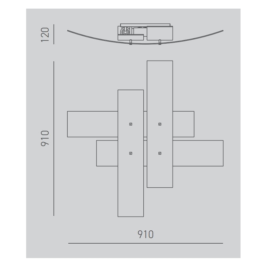 Gea Luce LARA P G oro - Laevalgusti LARA 4xE27/52W/230V 91 cm kuldne