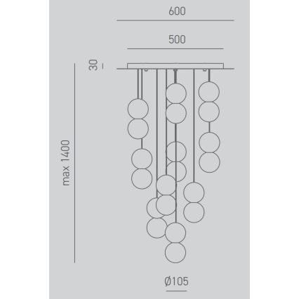 Gea Luce SFERA S10 G - Lühter SFERA 10xG9/28W/230V