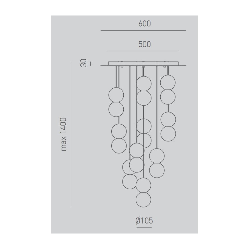 Gea Luce SFERA S10 G - Lühter SFERA 10xG9/28W/230V