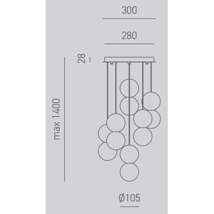 Gea Luce SFERA S6 G - Lühter SFERA 6xG9/28W/230V