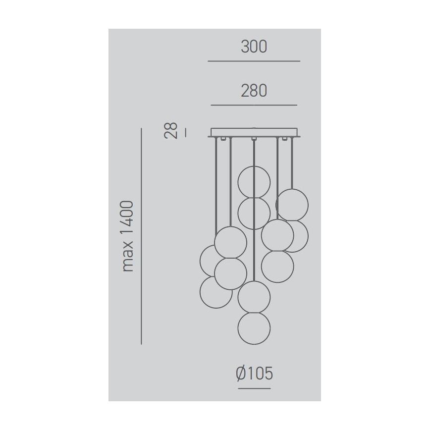 Gea Luce SFERA S6 G - Lühter SFERA 6xG9/28W/230V