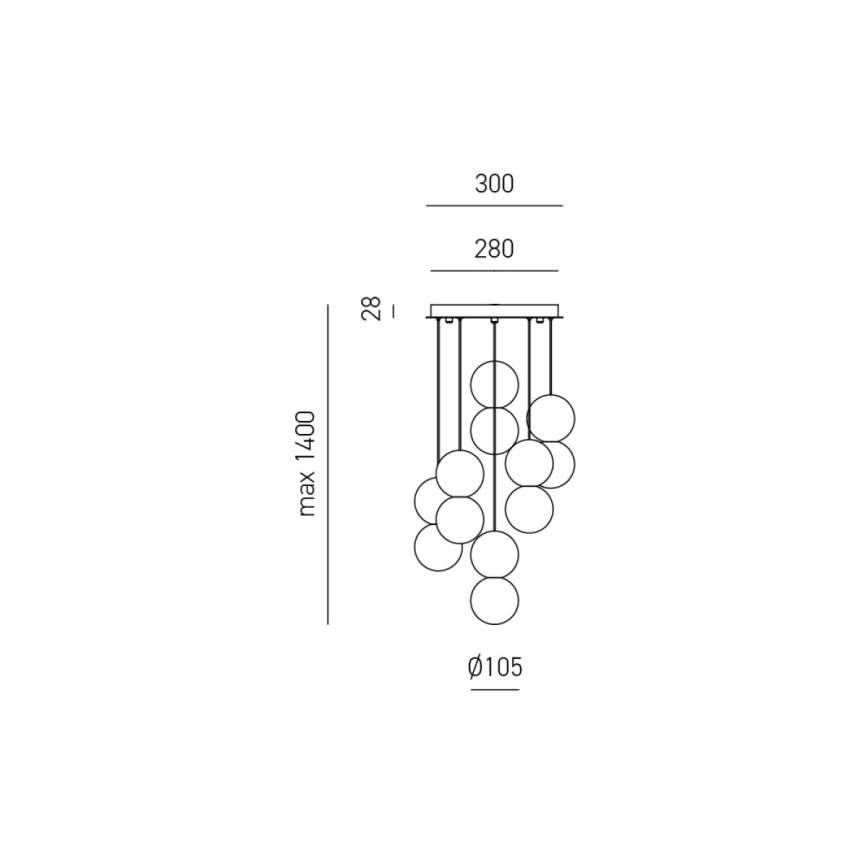 Gea Luce SFERA S6 G - Lühter SFERA 6xG9/28W/230V