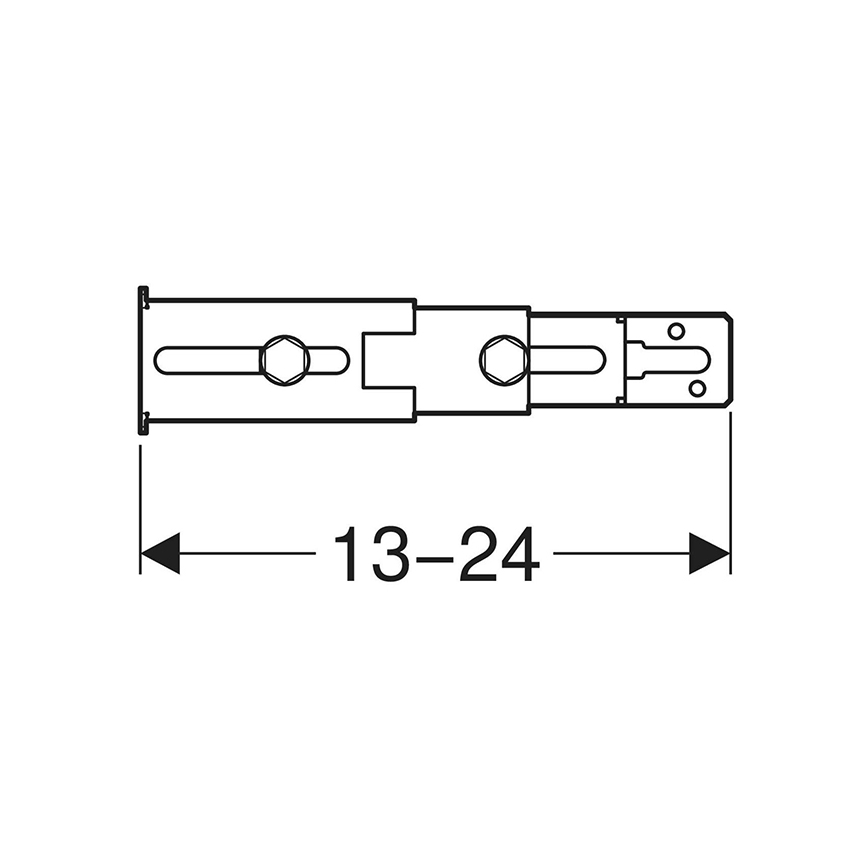 Geberit 111.064.00.1 - Duofix jalgade tagaseina kinnituskomplekt, 2 tk