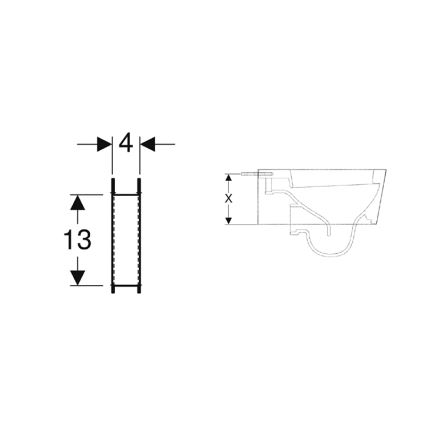Geberit 111.847.00.1 - Duofix tugikomplekt väikese tugipinnaga WC-kaussidele, 2 tk