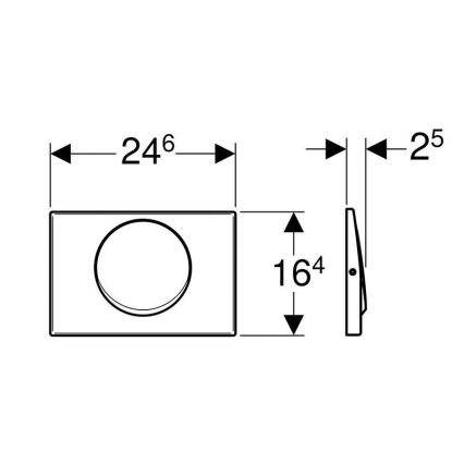 Geberit 115.751.00.1 - Loputusnupp Mambo 24,6x16,4 cm roostevabast terasest