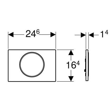 Geberit 115.758.KK.5 - Sigma10 loputusplaat 24,6 x 16,4 cm valge/kuldne