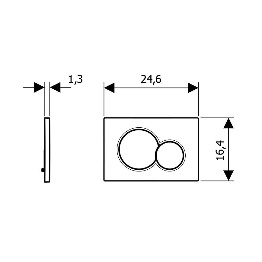 Geberit 115.770.DT.5 - Loputusnupp Sigma01 Round 24,6x16,4 cm messing