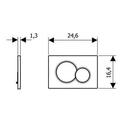 Geberit 115.770.DW.5 - Sigma01 Round loputusnupp 24,6x16,4 cm must