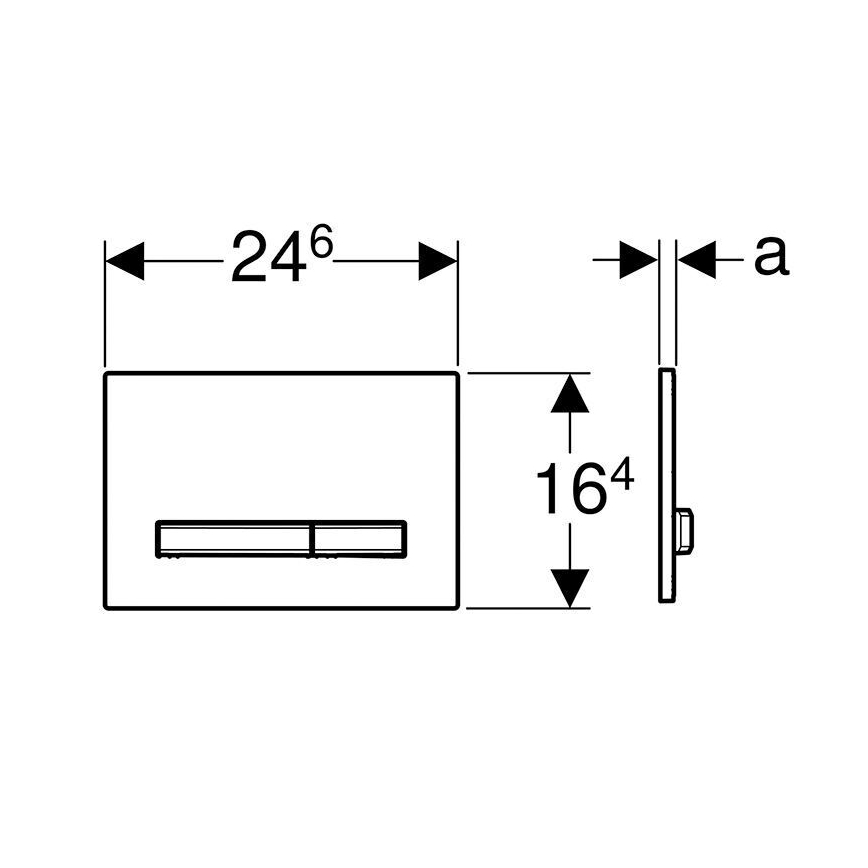 Geberit 115.788.JK.2 - Loputusnupp Sigma50 24,6x16,4 cm antratsiit/mattkroom